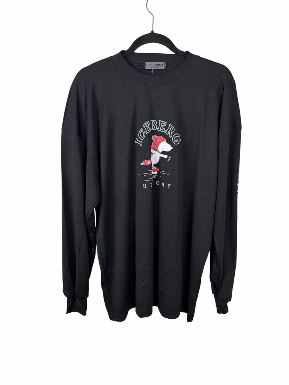 Iceberg NWT Snoopy Black Long Sleeve Shirt Made In Italy